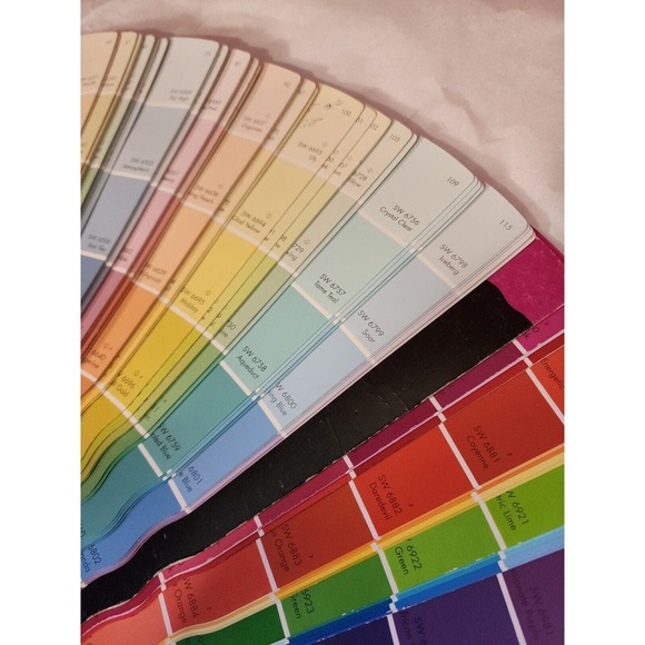 Sherwin Williams Color Fan Deck Paint Swatches Chips Book Samples 2001 - Picture 6 of 13